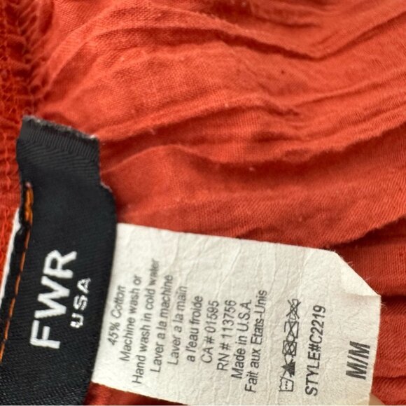 FWR USA skirt Bohemian Red and Gold Tiered Skirt shimmer paisley - Picture 7 of 8